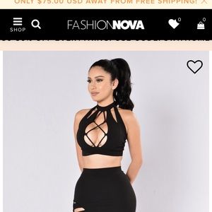 Halter black  sexy top